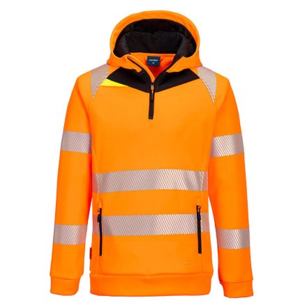 DX482 Hi-Vis 1/4 zippzáras kapucnis pulóver