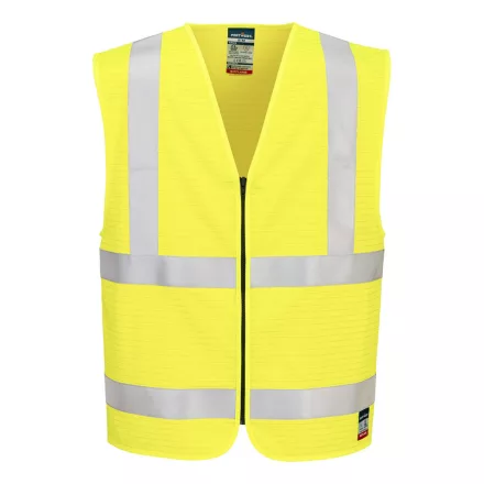 Bizflame Hi-Vis FR cipzáras jól láthatósági mellény