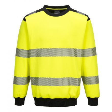 PW379 PW3 Hi-Vis Crew Neck pulóver